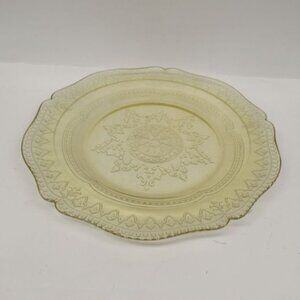 Federal Depression Glass Amber PATRICIAN SPOKE 9 Inch Luncheon Plate